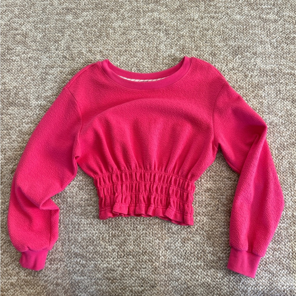Anthropologie Fuchsia Cropped Top